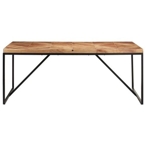 Table à dîner 180x90x76 cm Bois massif d'acacia et de manguier 2 - Photo n°2; ?>