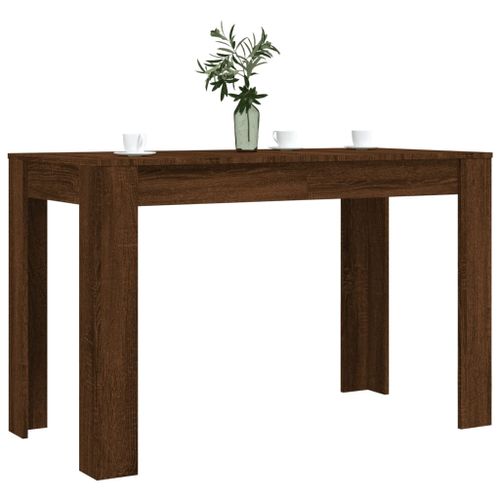 Table à dîner Chêne marron 120x60x76 cm bois d'ingénierie - Photo n°3; ?>