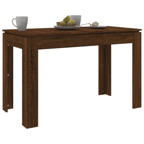 Table à dîner Chêne marron 120x60x76 cm bois d'ingénierie - Photo n°3; ?>