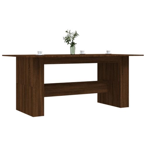 Table à dîner Chêne marron 180x90x76 cm bois d'ingénierie - Photo n°3; ?>