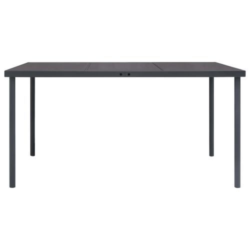 Table à dîner d'extérieur Anthracite 150x90x74 cm Acier - Photo n°2; ?>