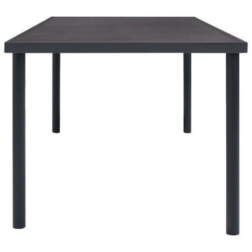 Table à dîner d'extérieur Anthracite 150x90x74 cm Acier - Photo n°3; ?>