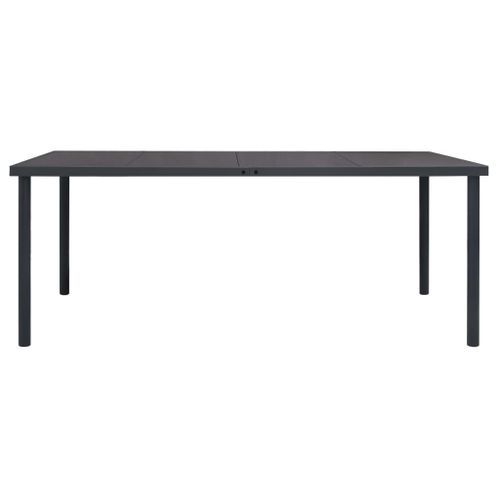 Table à dîner d'extérieur Anthracite 190x90x74 cm Acier - Photo n°2; ?>