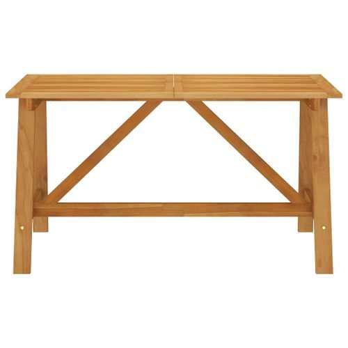 Table à dîner de jardin 140x70x73,5 cm Bois d'acacia massif - Photo n°2; ?>