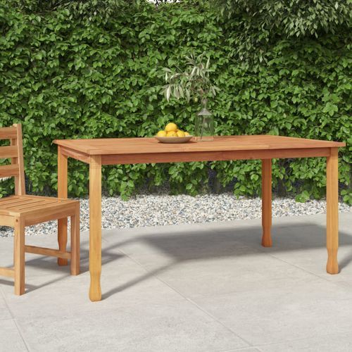 Table à dîner de jardin 150x90x75 cm bois massif de teck - Photo n°2; ?>