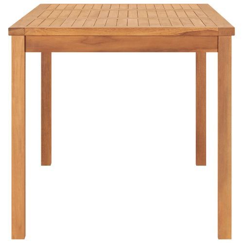 Table à dîner de jardin 160x80x77 cm Bois de teck solide - Photo n°3; ?>