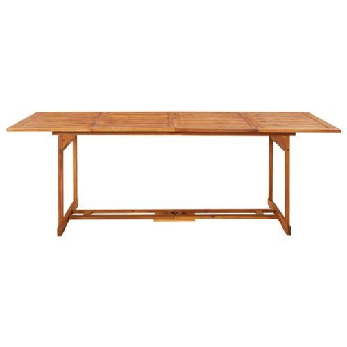 Table à dîner de jardin 220x90x75 cm Bois d'acacia massif - Photo n°2; ?>