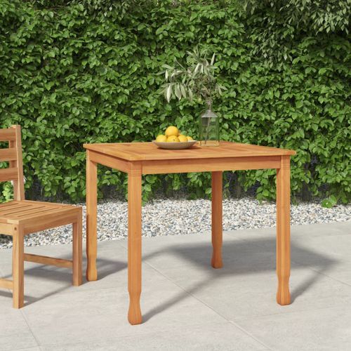 Table à dîner de jardin 85x85x75 cm Bois massif de teck - Photo n°2; ?>