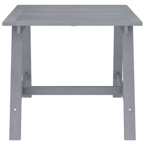 Table à dîner de jardin Gris 88x88x74 cm Bois d'acacia massif - Photo n°3; ?>