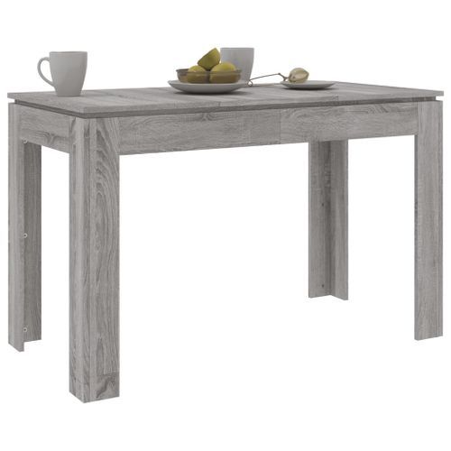 Table à dîner sonoma gris 120x60x76 cm bois d'ingénierie - Photo n°3; ?>