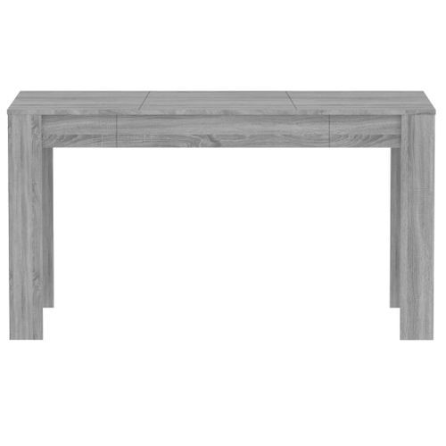 Table à dîner Sonoma gris 140x74,5x76 cm Bois d'ingénierie - Photo n°3; ?>