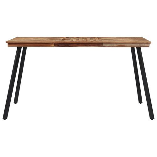 Table à manger 148x97x76 cm bois massif de teck - Photo n°2; ?>