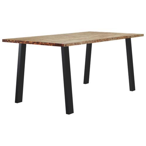 Table à manger 150x90x75 cm bois d'acacia solide - Photo n°3; ?>