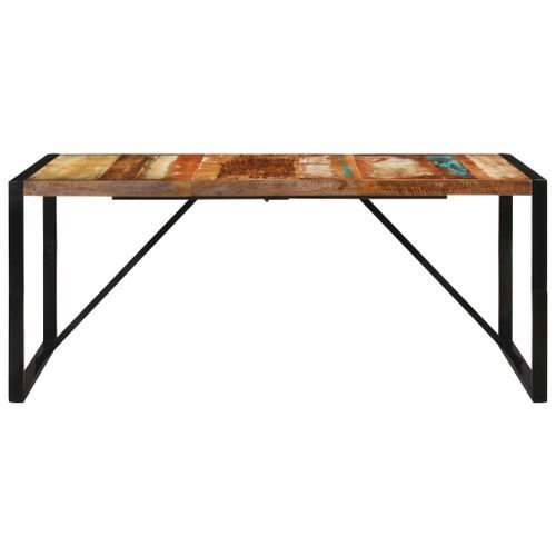 Table à manger 175x90x76 cm bois massif de récupération - Photo n°2; ?>