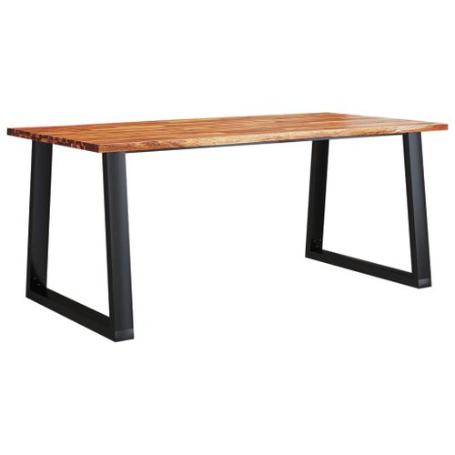 Table à manger 180x90x75 cm bois d'acacia solide à bord vif - Photo n°2; ?>