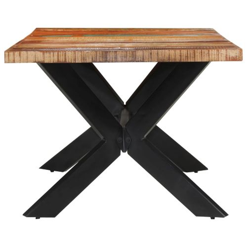Table à manger 200x100x74 cm bois massif de récupération - Photo n°3; ?>