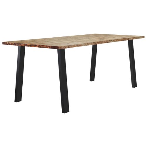 Table à manger 200x90x75 cm bois d'acacia solide - Photo n°3; ?>