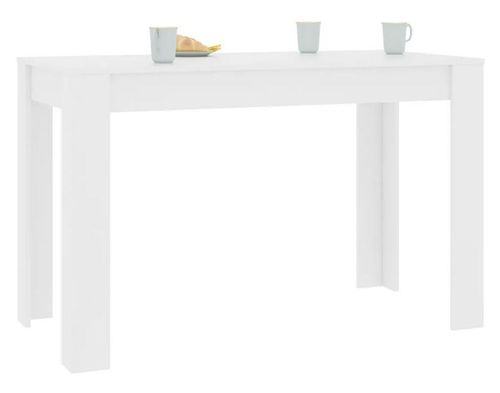 Table à manger bois blanc Kinsa 120 cm - Photo n°3; ?>