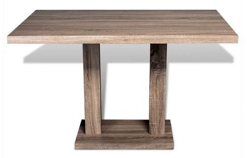 Table à manger bois chêne clair Plum 120 cm - Photo n°3; ?>