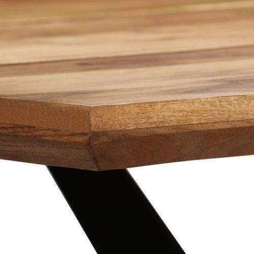 Table à manger bois d'acacia massif Bikam 180 cm - Photo n°3; ?>