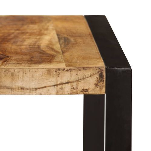 Table à manger bois de manguier massif et pieds acier noir Vinck 180 cm - Photo n°3; ?>