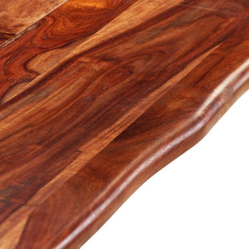 Table à manger bois de Sesham massif et acier inoxydable Baula 180 cm - Photo n°3; ?>