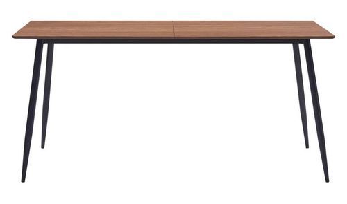 Table à manger bois foncé et pieds métal noir Azkar 140 cm - Photo n°2; ?>