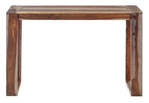 Table à manger bois massif foncé Tatel 120 cm - Photo n°2; ?>