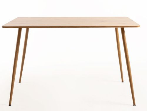 Table à manger bois naturel Luzia 120 cm - Photo n°2; ?>