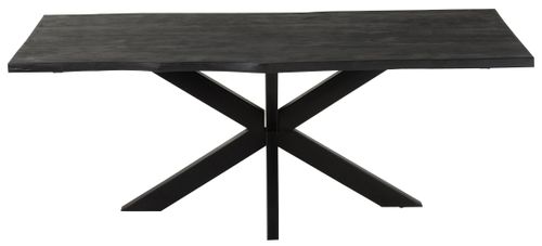 Table à manger bois noir Gerard L 200 cm - Photo n°2; ?>