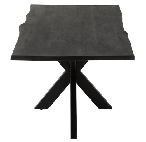 Table à manger bois noir Gerard L 200 cm - Photo n°3; ?>