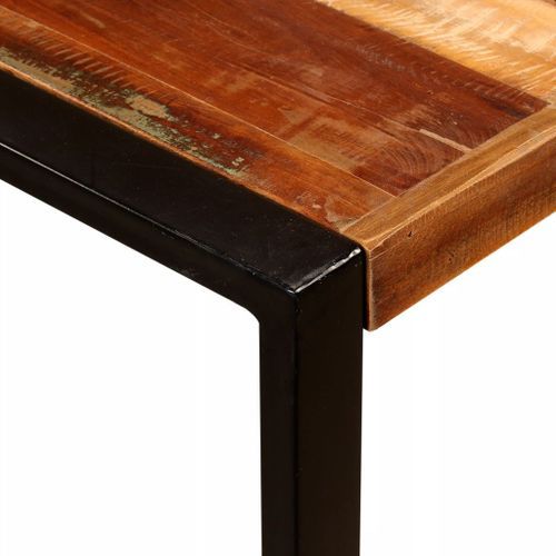 Table à manger bois reconditionné et pieds acier noir Unik 180 cm - Photo n°3; ?>
