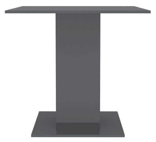 Table à manger carrée bois gris brillant Lerina 80 cm - Photo n°3; ?>