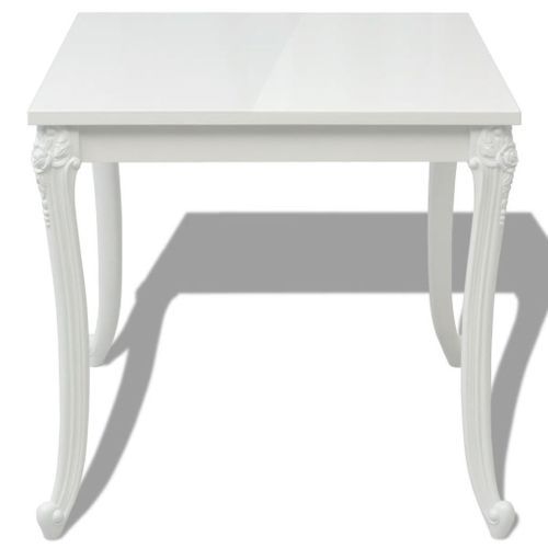 Table carrée bois blanc et pieds plastique Pomme 80 cm - Photo n°3; ?>