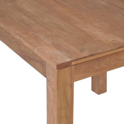 Table à manger carrée rustique bois de teck massif Rusta 80 cm - Photo n°3; ?>