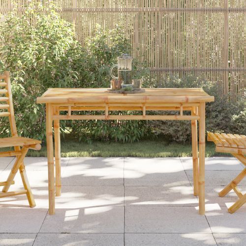 Table à manger de jardin 110x55x75 cm bambou - Photo n°2; ?>