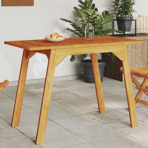 Table à manger de jardin 110x56x75 cm bois massif d'acacia - Photo n°2; ?>