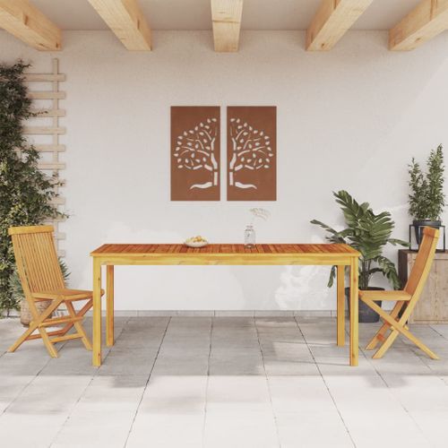 Table à manger de jardin 180x90x75 cm bois massif d'acacia - Photo n°3; ?>