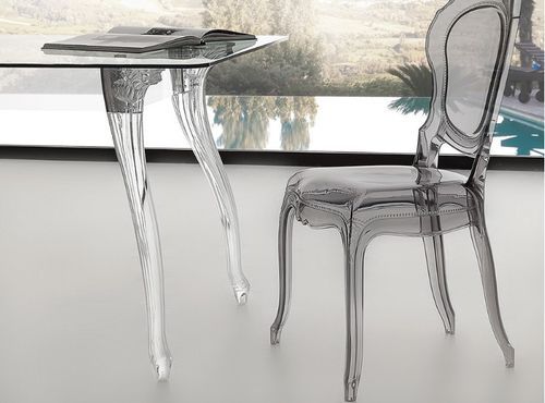 Table à manger design transparent Modina 180 cm - Photo n°3; ?>