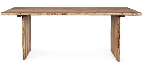 Table à manger en bois d'acacia bois clair Adria 200 cm - Photo n°2; ?>