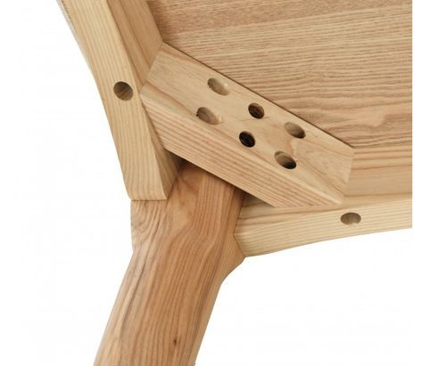 Table à manger en bois de frene clair Palina 150 cm - Photo n°3; ?>