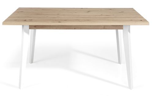Table à manger en bois chêne clair et pieds bois blanc Kalieto 160 cm - Photo n°2; ?>