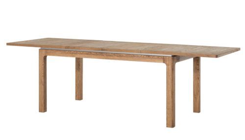 Table à manger extensible 160 à 250 cm en bois de chêne rustique Manky - Photo n°2; ?>