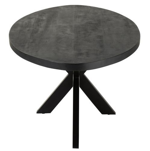 Table à manger ovale bois noir Ronse L 210 cm - Photo n°3; ?>