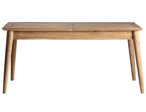 Table à manger rectangulaire à rallonge bois massif de Mindi Nyry 160/220 cm - Photo n°2; ?>