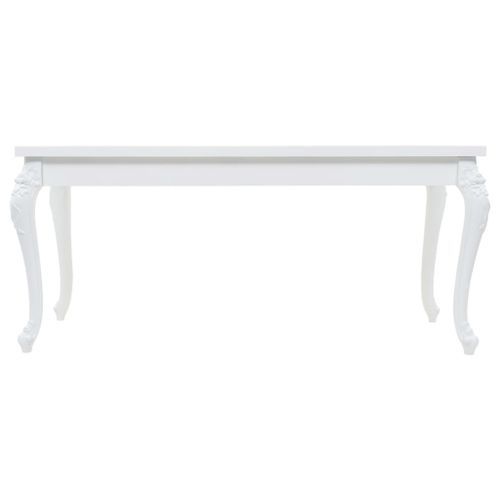 Table à manger rectangulaire blanc brillant Brack 180 - Photo n°2; ?>