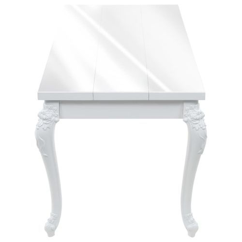 Table à manger rectangulaire blanc brillant Brack 180 - Photo n°3; ?>