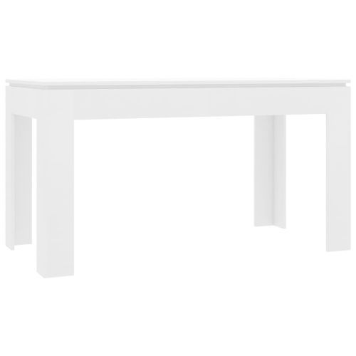 Table à manger rectangulaire bois blanc mat Modra 140 cm - Photo n°2; ?>