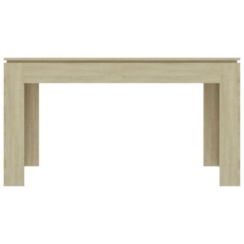 Table à manger rectangulaire bois chêne Sonoma Modra 140 cm - Photo n°3; ?>