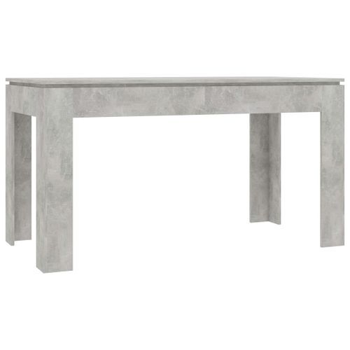Table à manger rectangulaire bois gris béton Modra 140 cm - Photo n°2; ?>